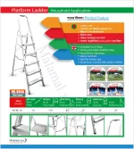 Heavy Duty Aluminum Platform Ladder 8 Steps 5.75 Feet Household Application – EVERBEST TITAN