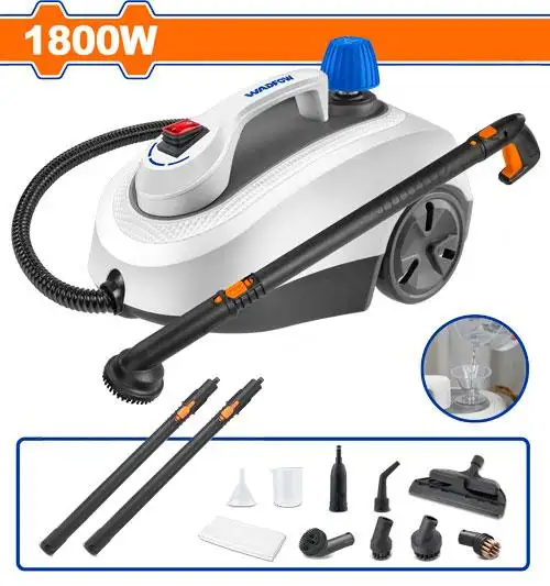 steam cleaner machine 1800w wadfow for car interior cleaning and furniture